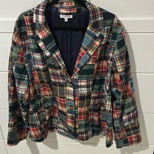 North Style  madras jacket preppy
Size 1X women women’s